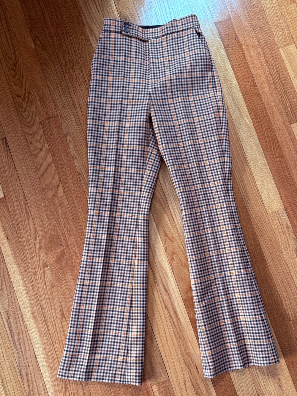 Ted Baker Plaid Slim Flare Trousers